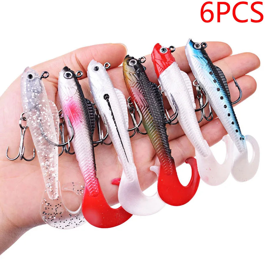 BODECIN Artificial Wobblers Soft Silicone Fishing Lures For Bass