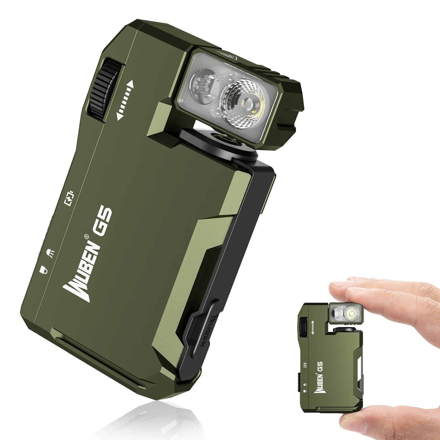 WUBEN G5 Rechargeable EDC Flashlight 400 Lumens Dual Light RGB