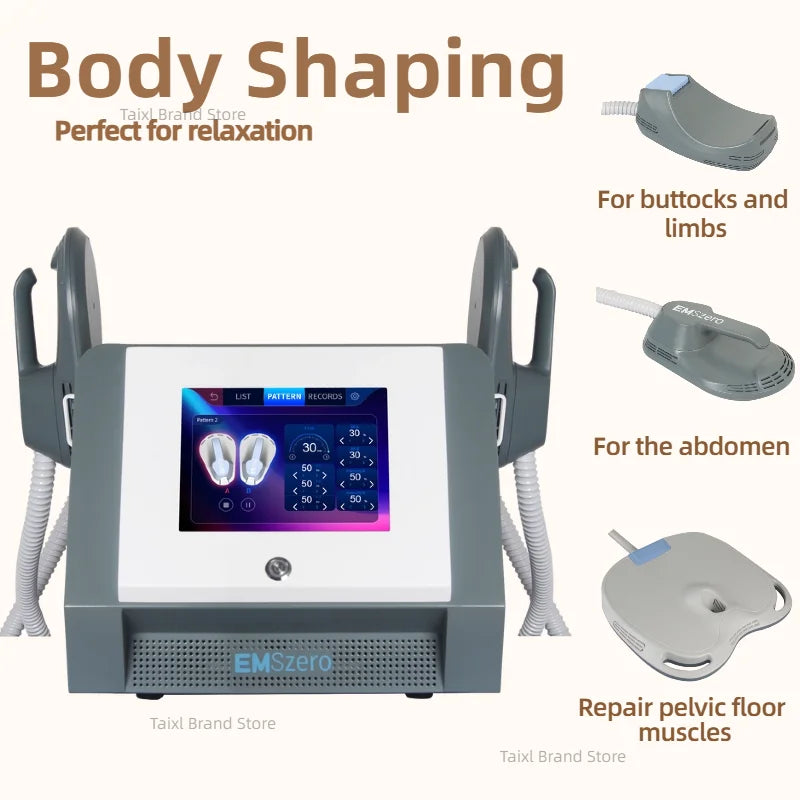 Body Sculpt Machine RF Sculpting Weight Loss Burning Fat Slimming Muscle Stimulation Equipment 6500W HI-EMT EMSzero