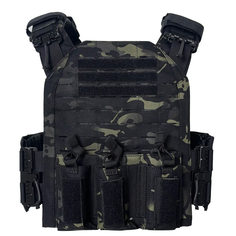1000D Nylon FS Style Strandhogg laser cutting quick release tactical vest with double layer triple magazine pouch