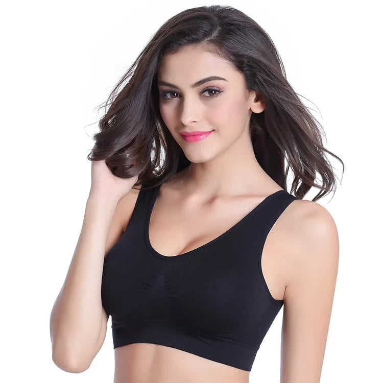 3pcs/set yoga running bra with removable pad Seamless push up women plus size S-6XL underwear wireless fitness sports Bra