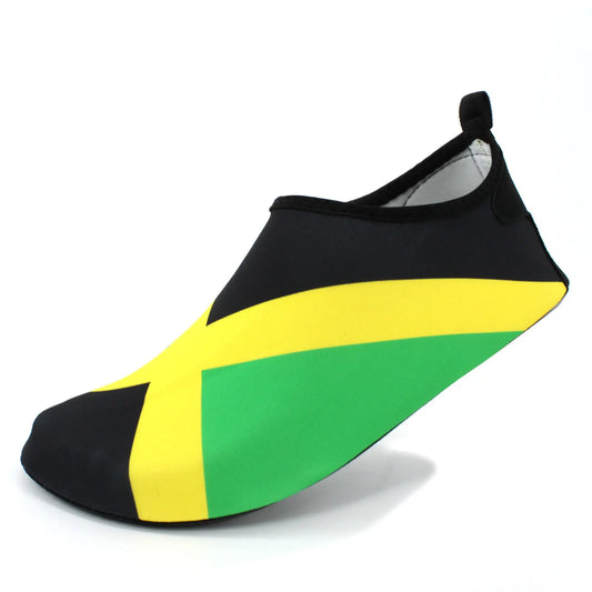 Quick-Dry Water Shoes Unisex Beach Footwear For Surfing Jamaica Flag
