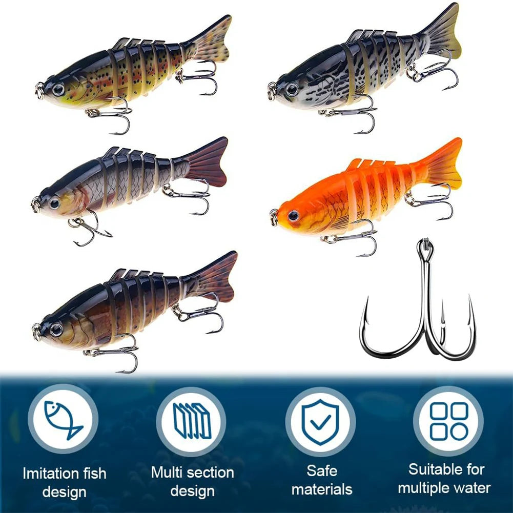 Sinking Wobblers Fishing Lures Lifelike Multi Jointed Swimbait 10cm 16g Multi-Section Hard Bait for Pike Bass Trout