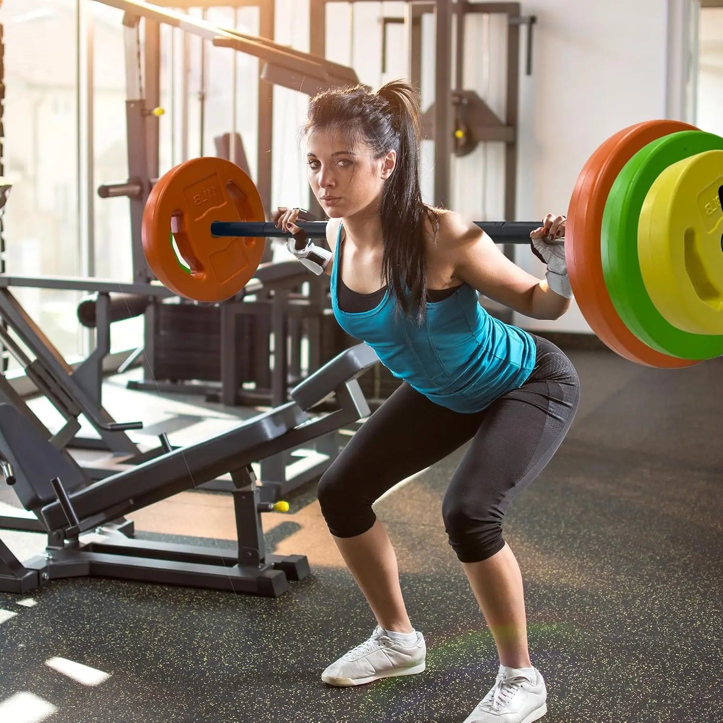 HiMISS Adjustable Barbell Weight Set For Home And Gym