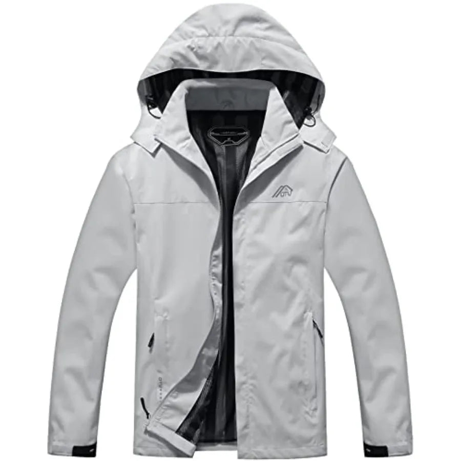 Lightweight Waterproof Hooded Rain Jacket For Outdoor Travel And Hiking