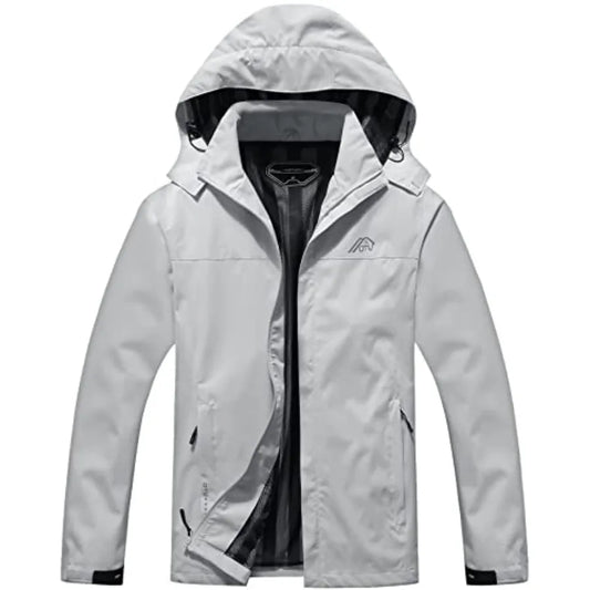 Lightweight Waterproof Hooded Rain Jacket For Outdoor Travel And Hiking