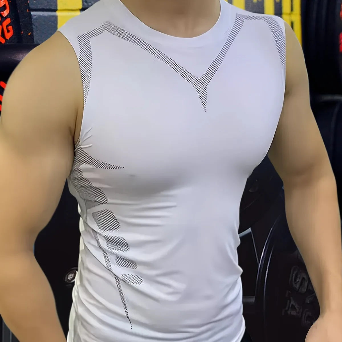 Men Compression Tank Top Sleeveless Quick Dry Gym Sportswear