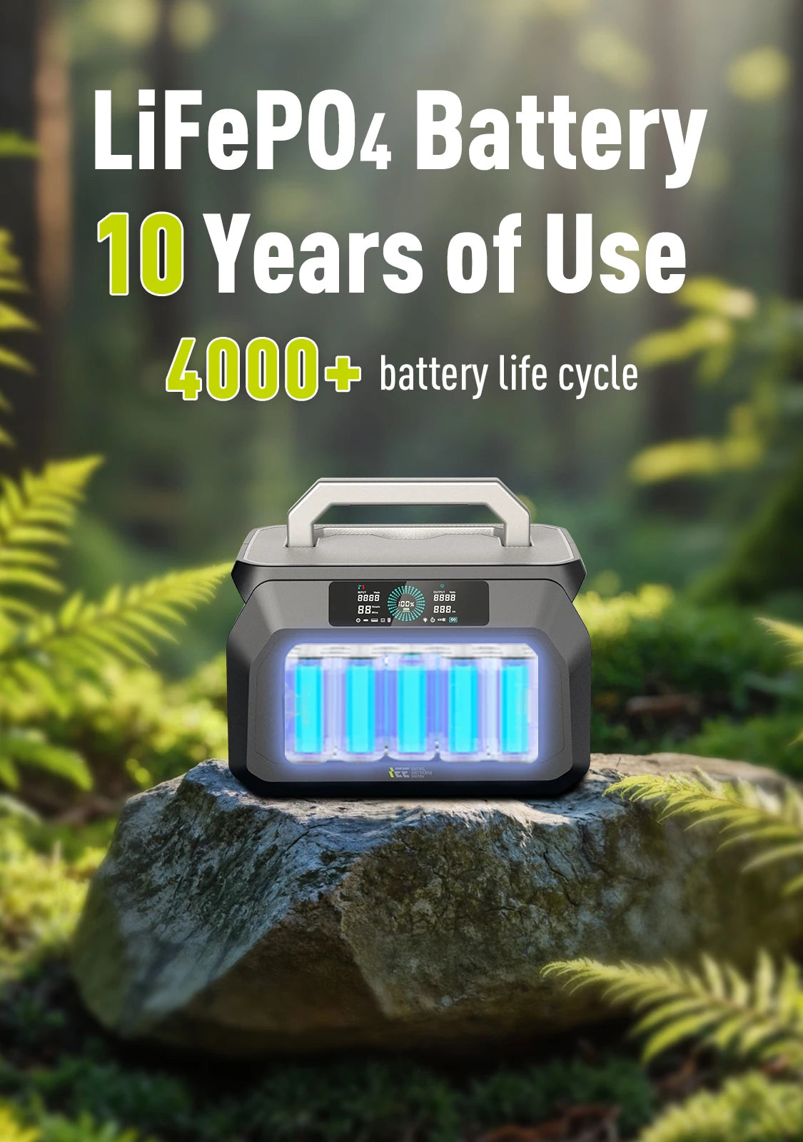 IEE P800 Portable Power Station 512Wh LiFePO4 Solar Generator