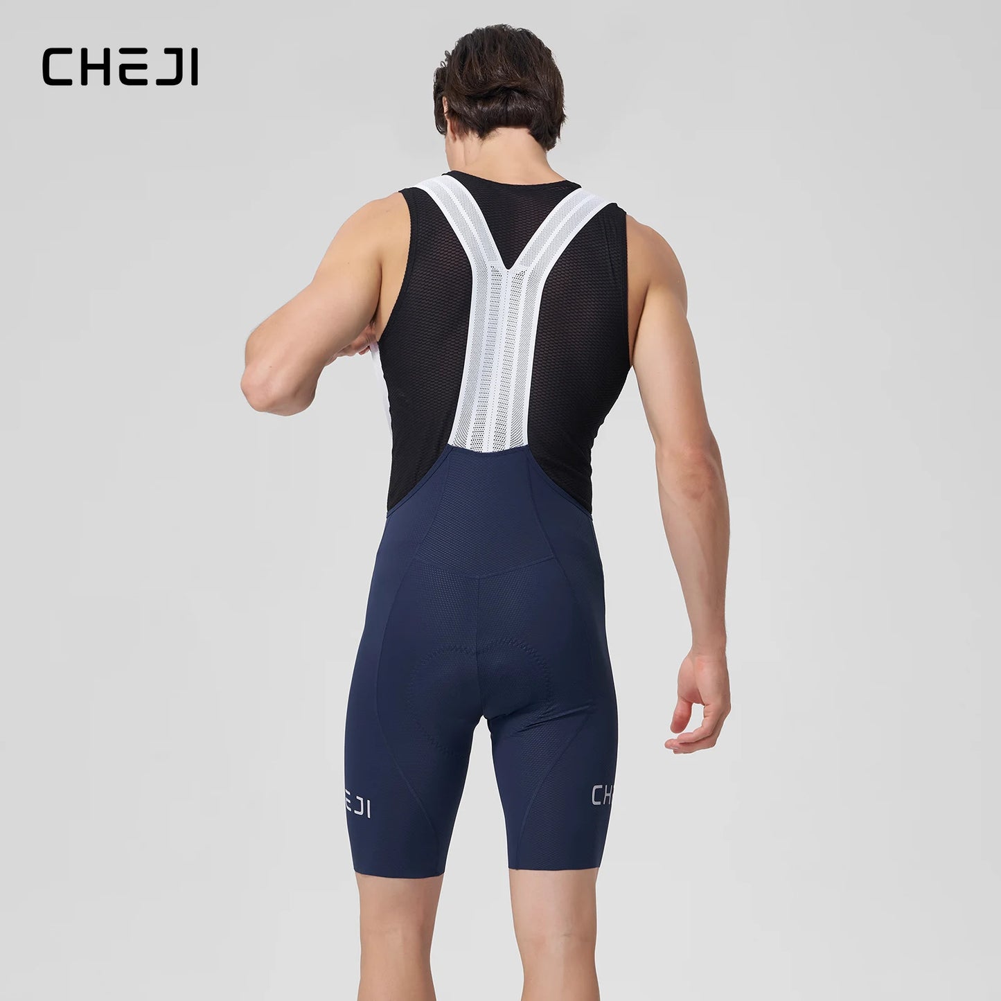 Cheji Men's Cycling Bib Shorts Seamless Breathable And Quick Drying