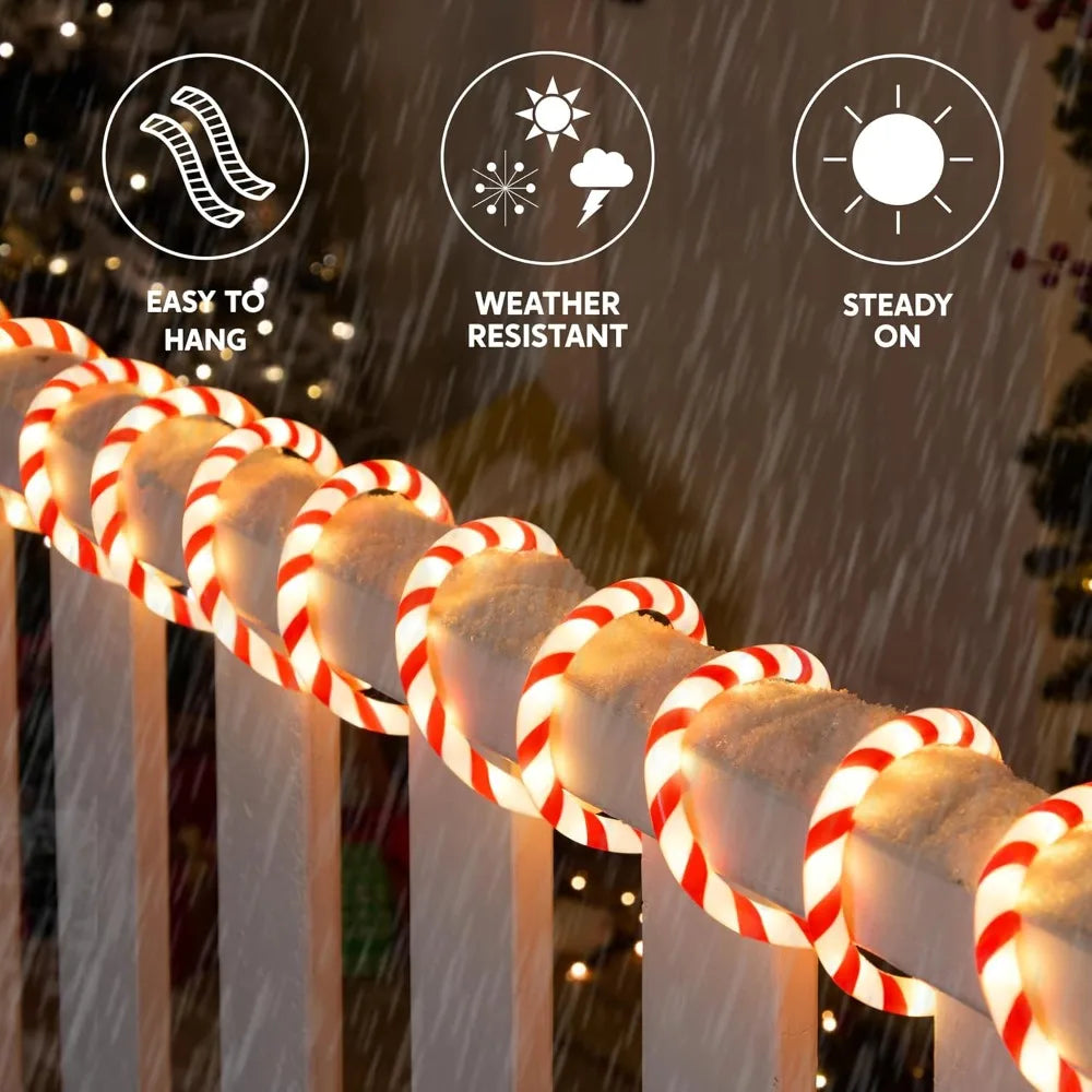 Joyfy Waterproof LED Candy Cane Rope Light For Holiday Decoration
