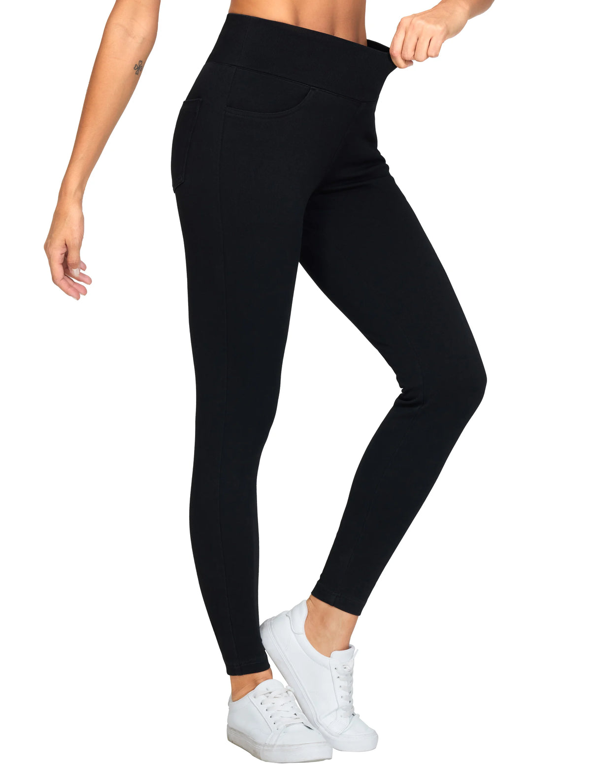 THE GYM PEOPLE Women's High Waisted Stretch Denim Jeggings