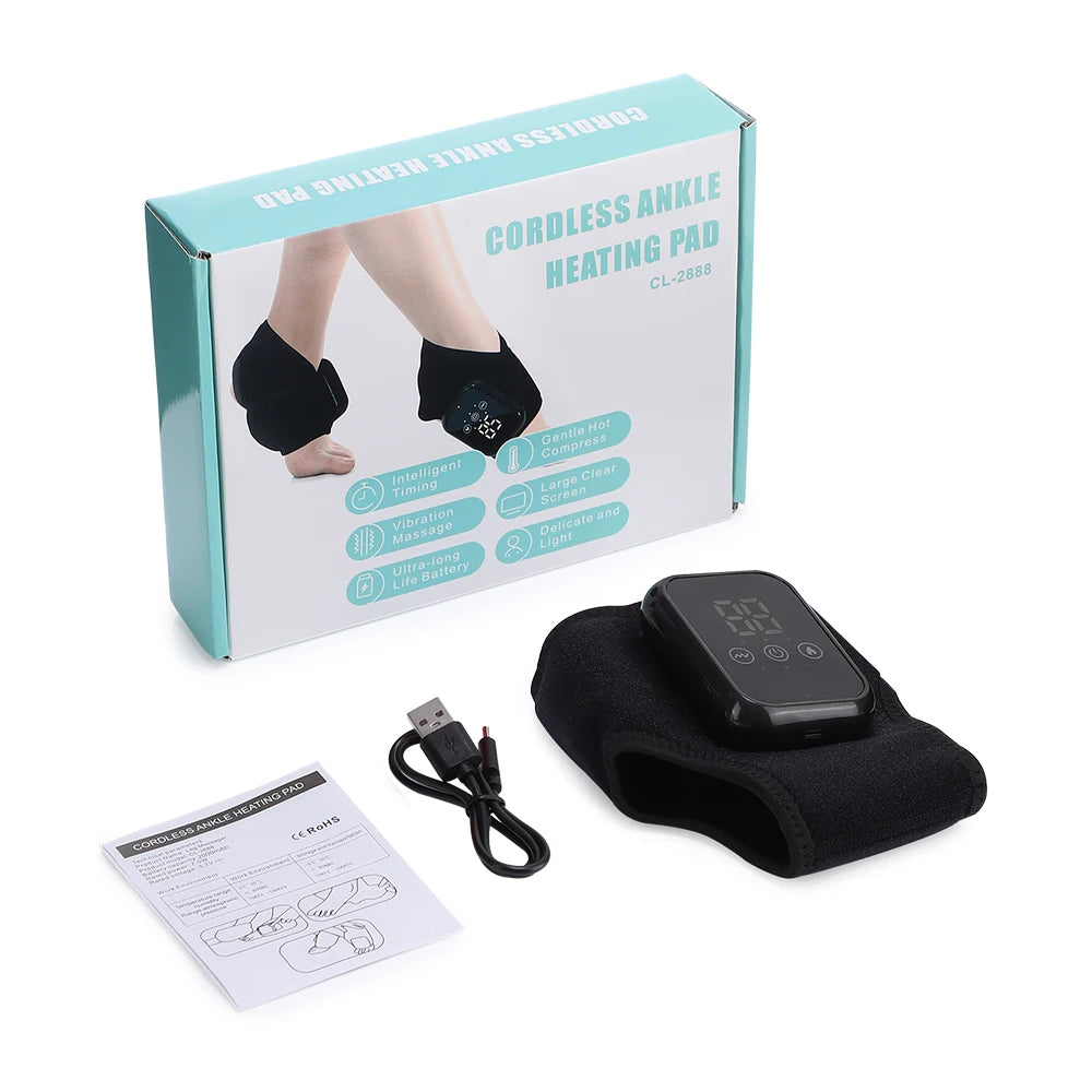 Hailicare Cordless Heated Ankle Brace With Vibration For Foot Support