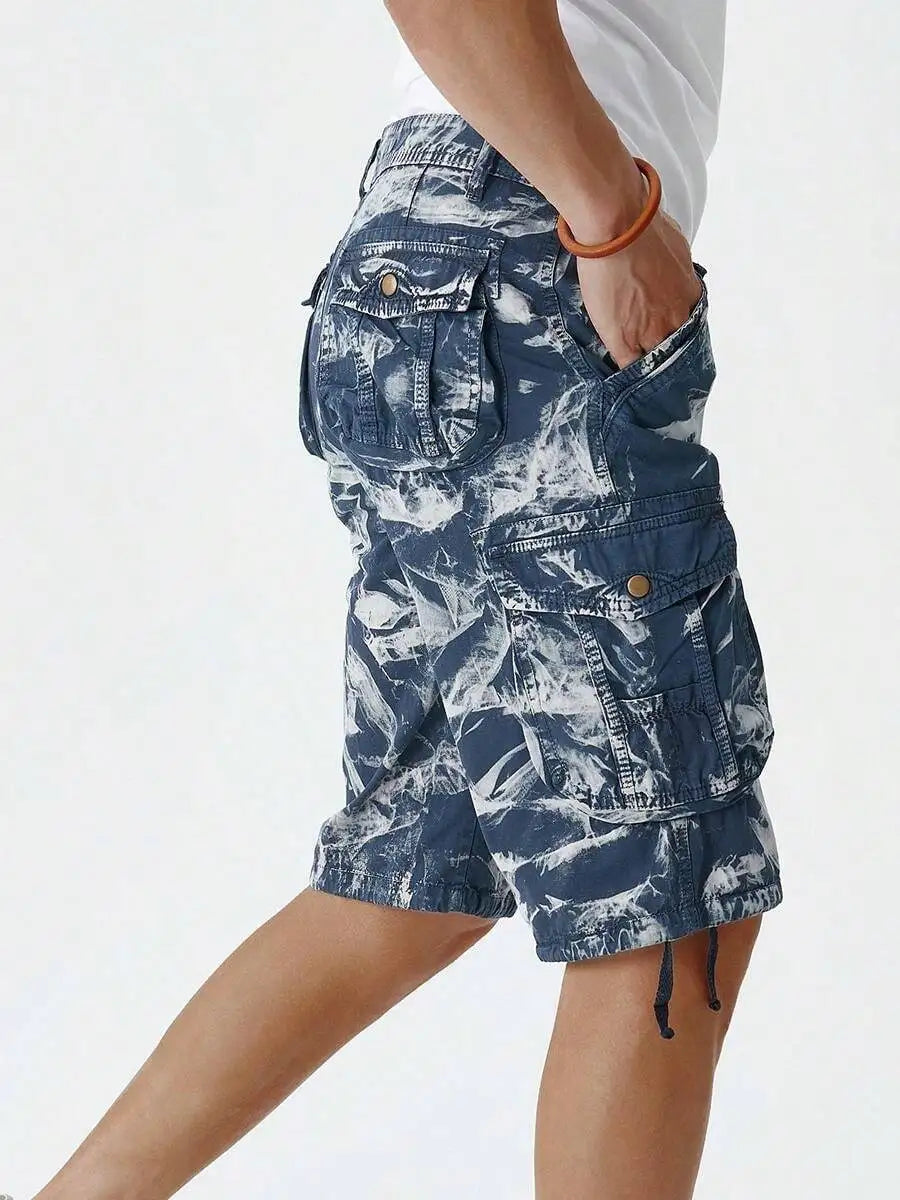Men's Tie Dye Cargo Shorts For Casual Outdoor Hiking Travel