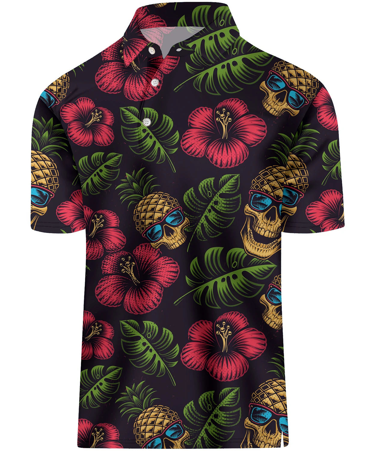 Men's Golf Shirt Hawaii Golf Polo Shirt Tennis Sports T-shirt Soft Breathable Elastic Fabric Short Sleeve