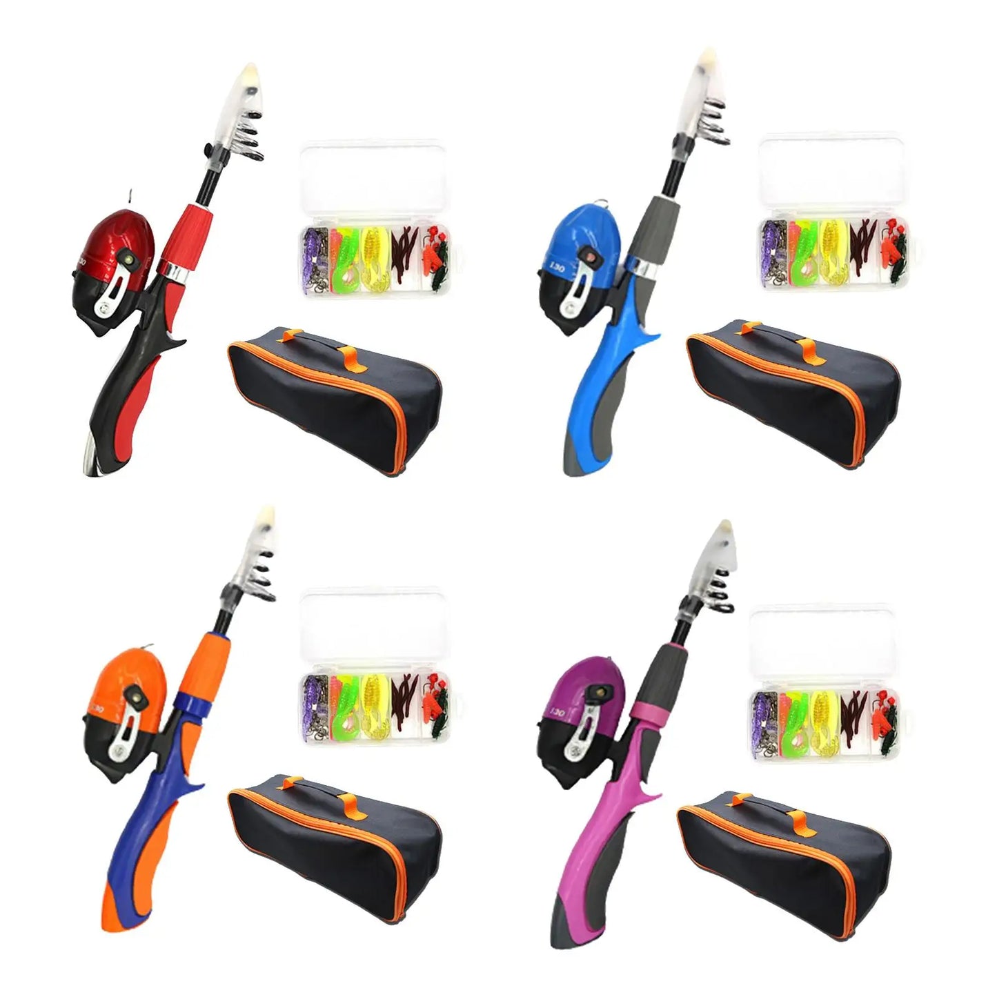 Fishing Rod and Reel Combo with Fishing Reel Traveling Kid Fishing Pole for Travel Boys Girls Kids Children Youth