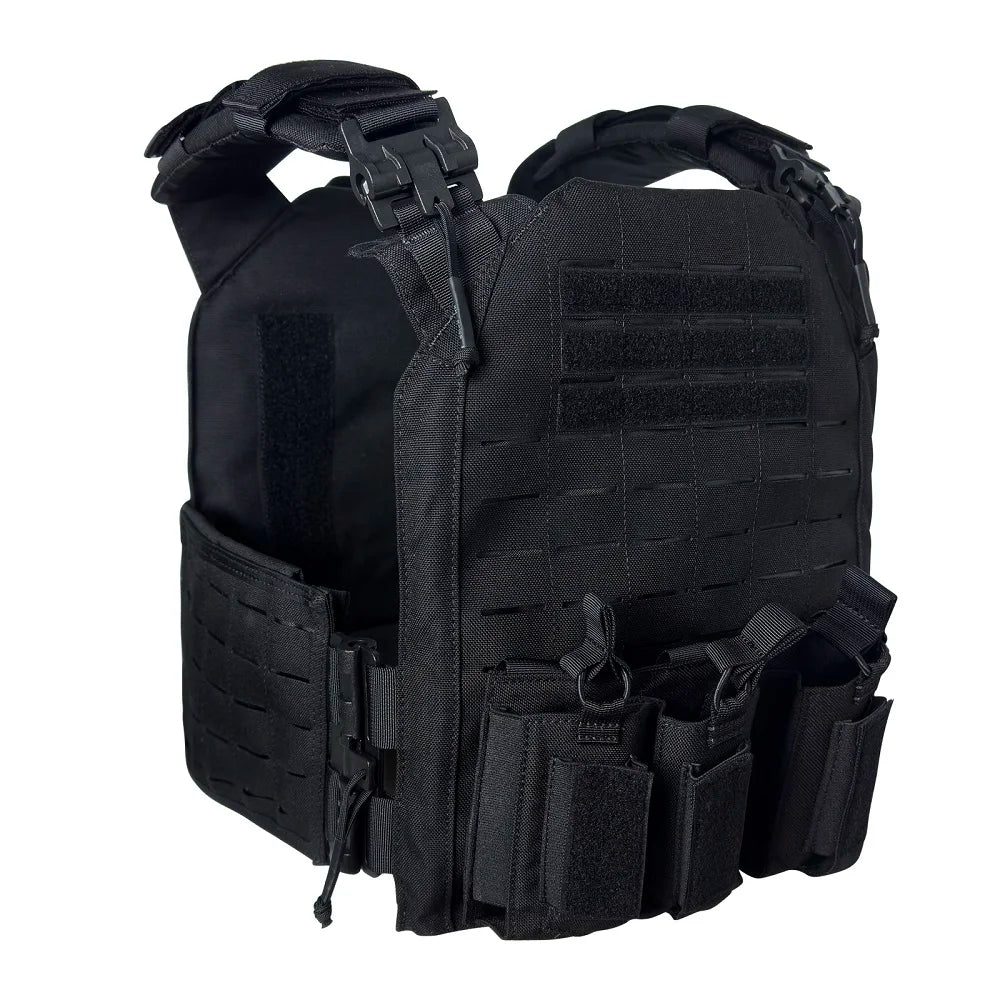 1000D Nylon FS Style Strandhogg laser cutting quick release tactical vest with double layer triple magazine pouch