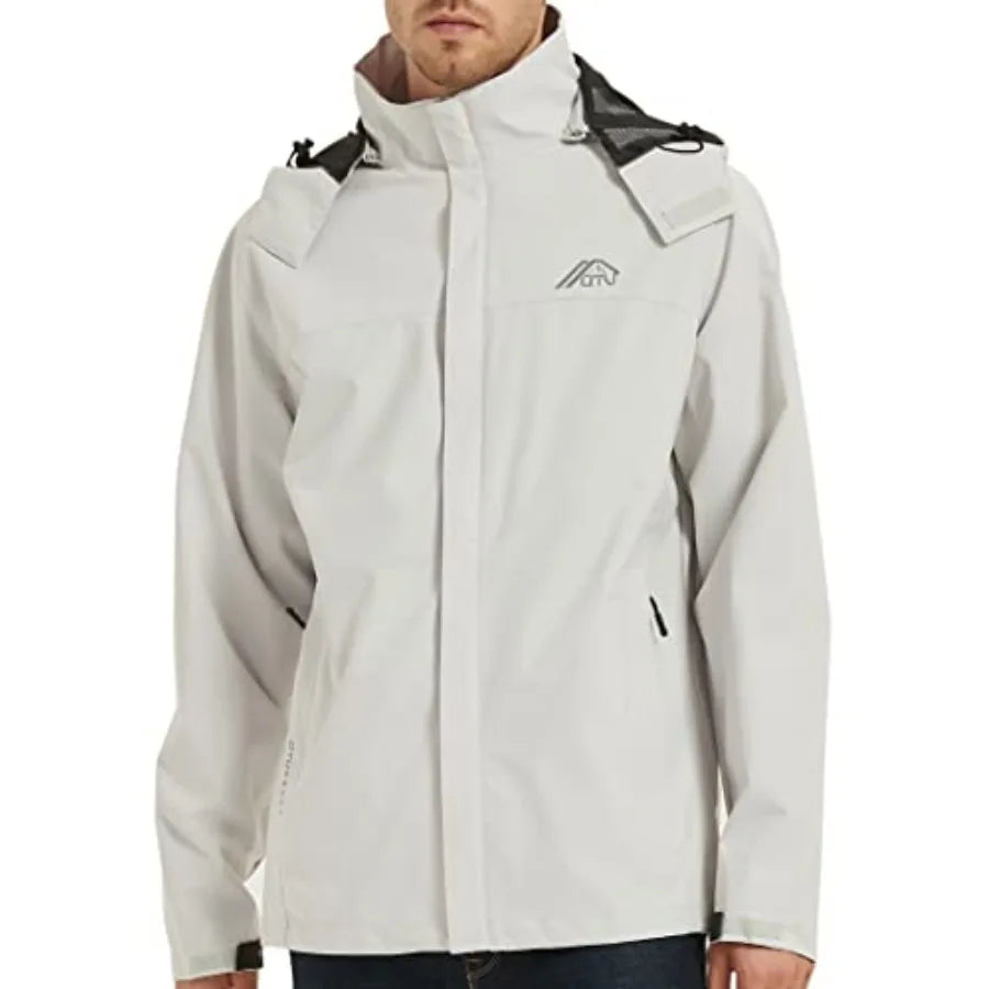 Lightweight Waterproof Hooded Rain Jacket For Outdoor Travel And Hiking