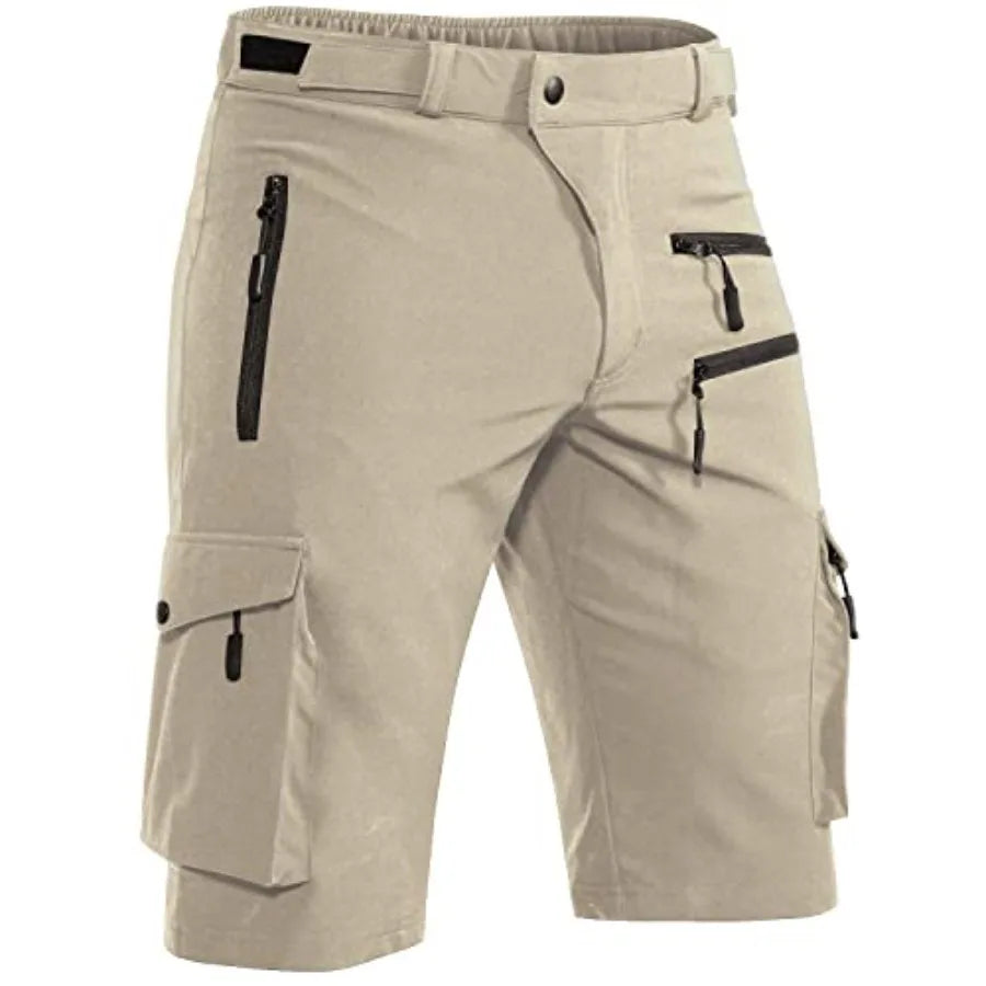 Men's Mountain Bike Shorts Stretch Hiking Cargo Shorts Quick Dry with Zipper Pocket for Bicycle Cycling Casual Golf