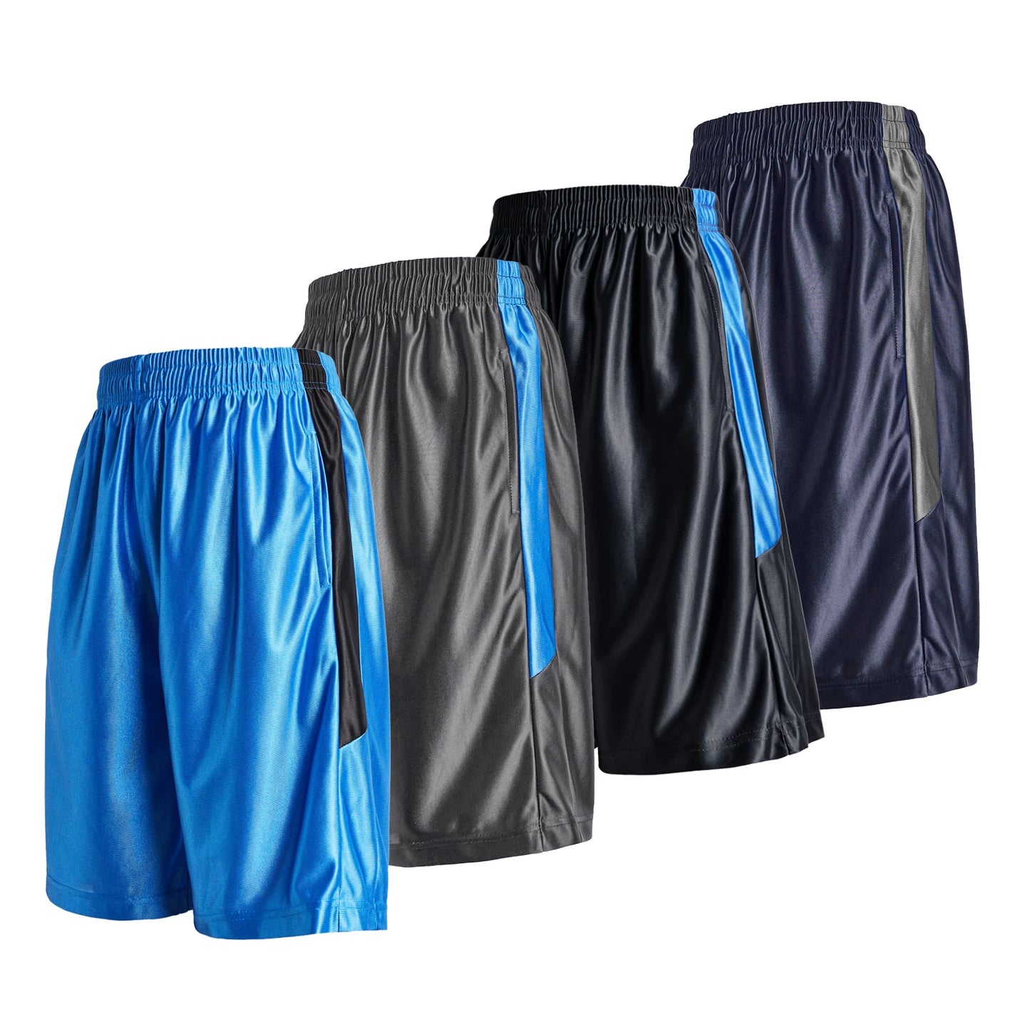 Men's Striped Basketball Shorts Quick Drying Running Fitness Polyester