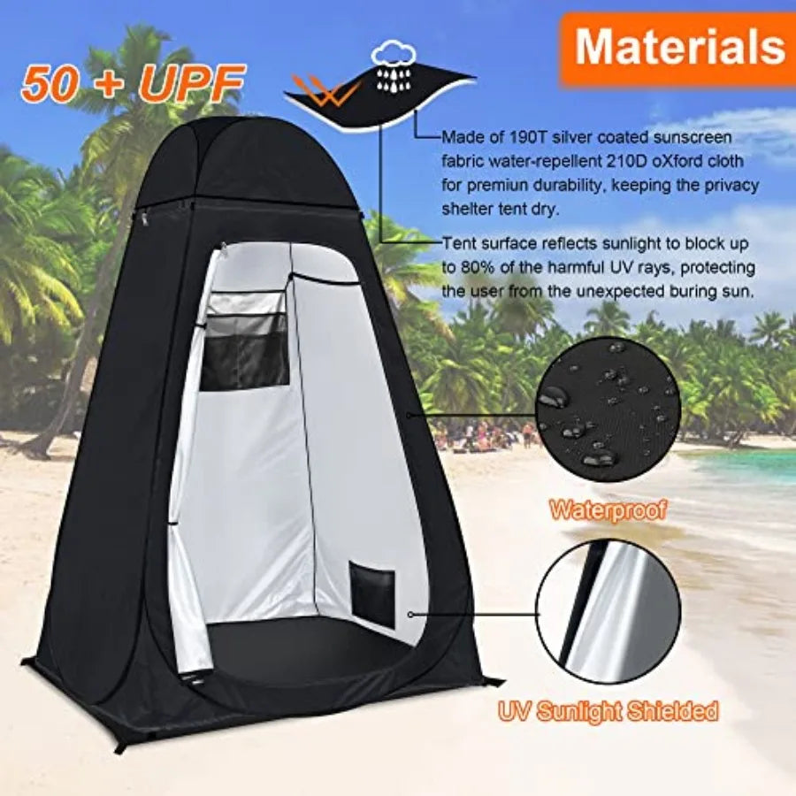 Shower Tent Pop-Up Privacy Tent Camping Portable Toilet Tent Outdoor Camp Bathroom Changing Dressing Room Instant Privacy Shelt
