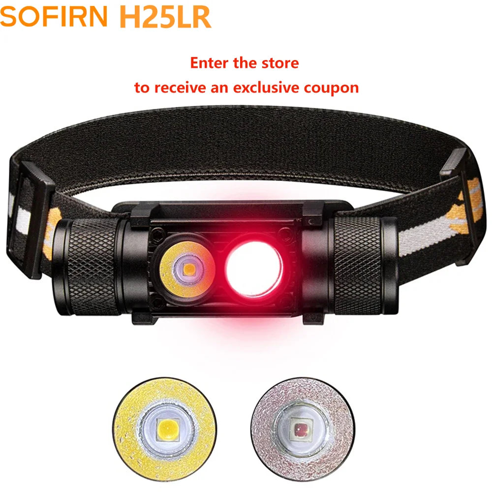 Sofirn H25LR LED Rechargeable Headlamp 1200 Lumen 90 CRI 660nm