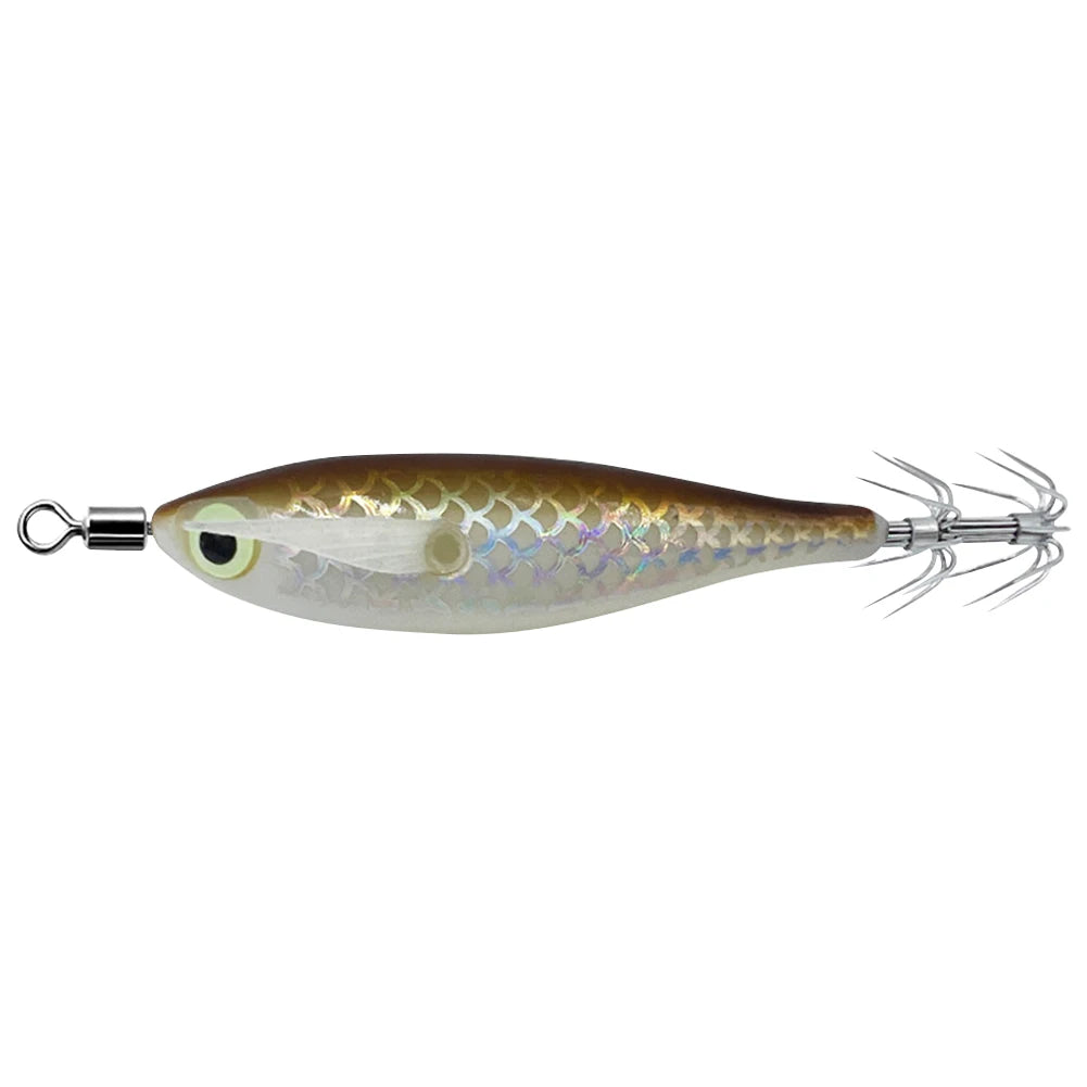 Luminous Squid Hook Squid Fishing Lure with 3D Eyes Cuttlefish Attracting Lure Glow In The Dark Squid Bait for Night Fishing