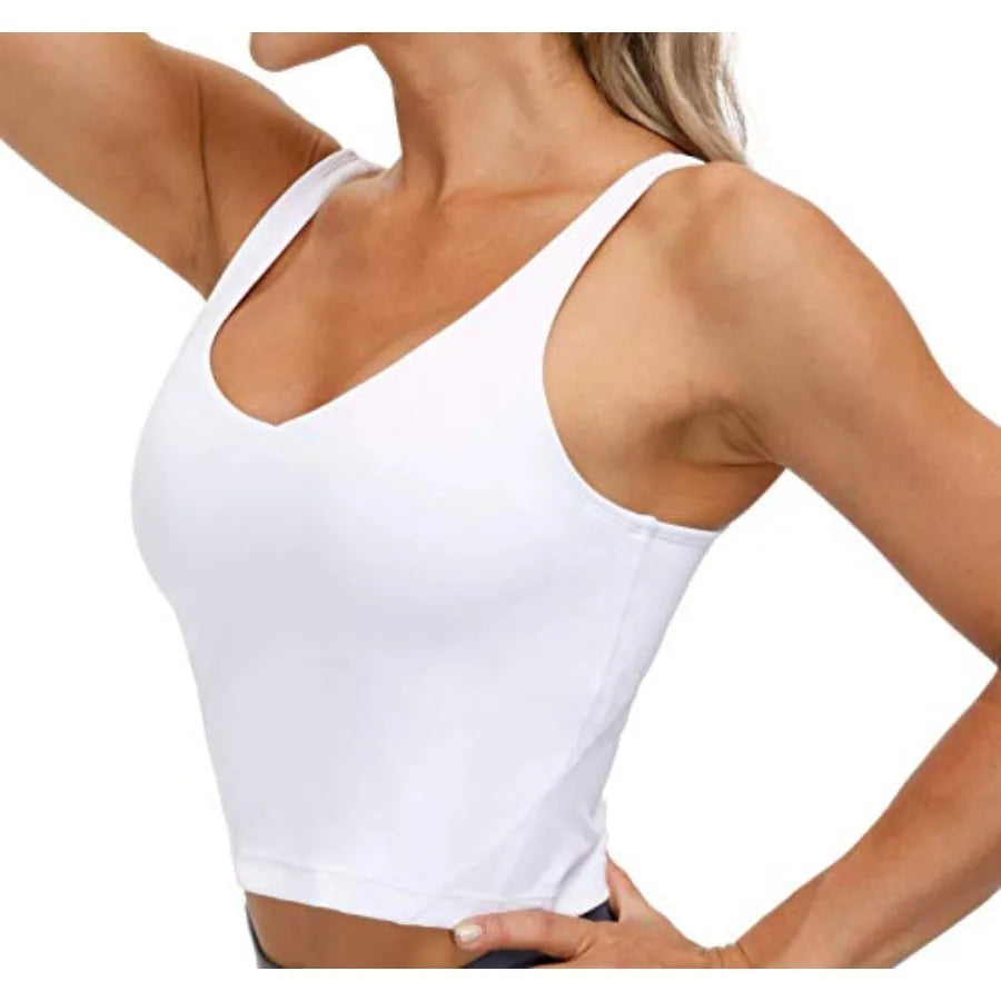 Womens' Sports Bra Longline Wirefree Padded with Support