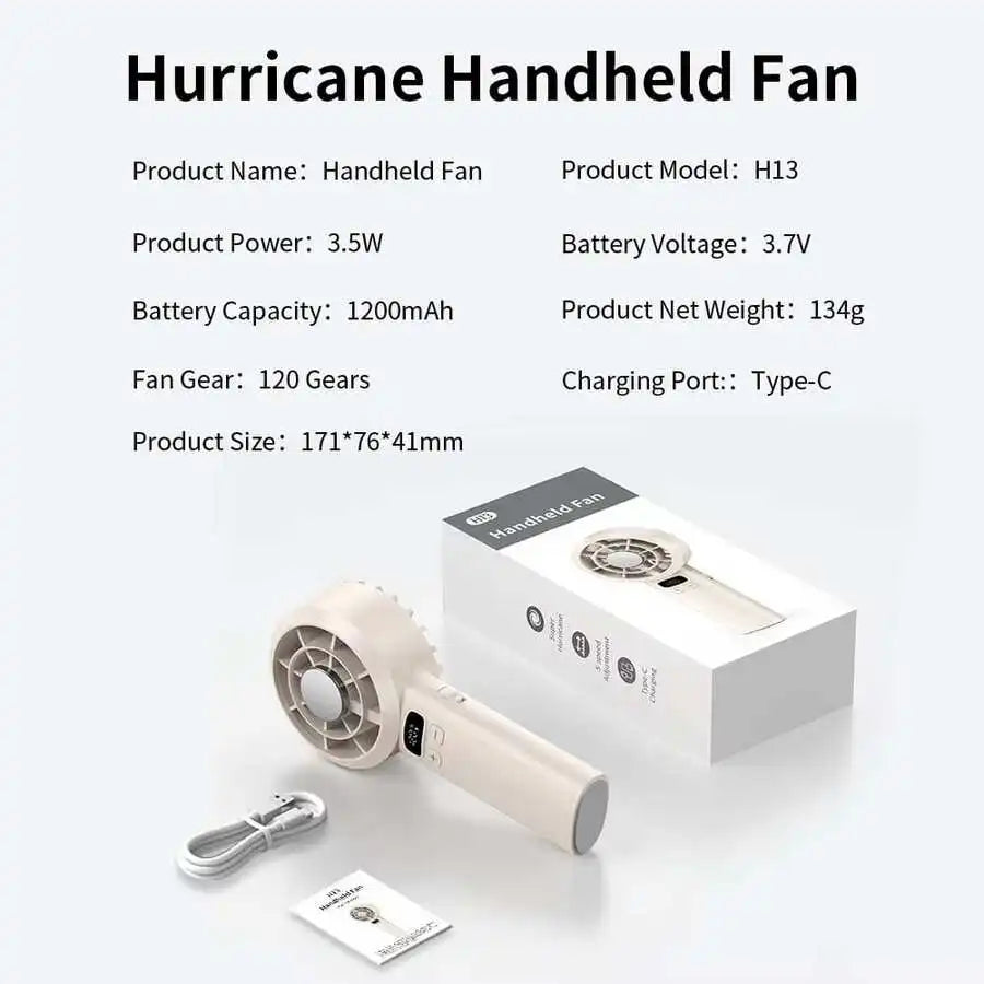 Cooling Handheld USB Mini Fan Portable High Speed Rechargeable