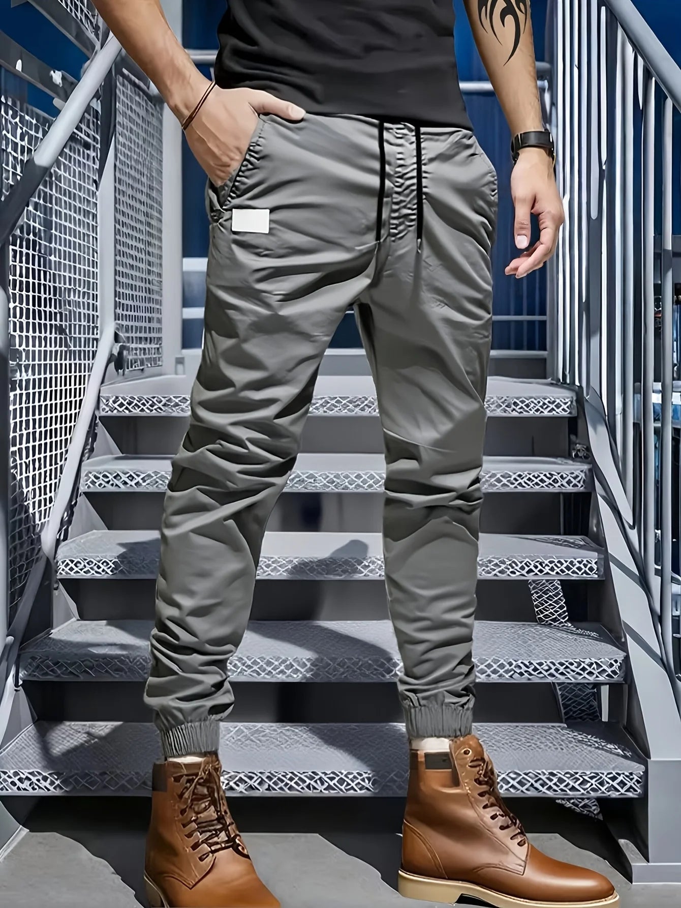 Winthunder Mens Seasonal Loose Multi Pocket Workwear Pants