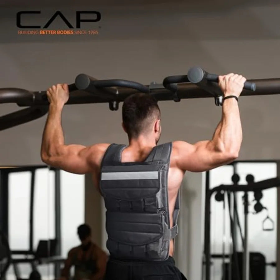 Adjustable Weighted Vest 20-150 lbs Heavy-Duty Workout Vest with Removable Iron Weights for Strength Training Cardio Running an