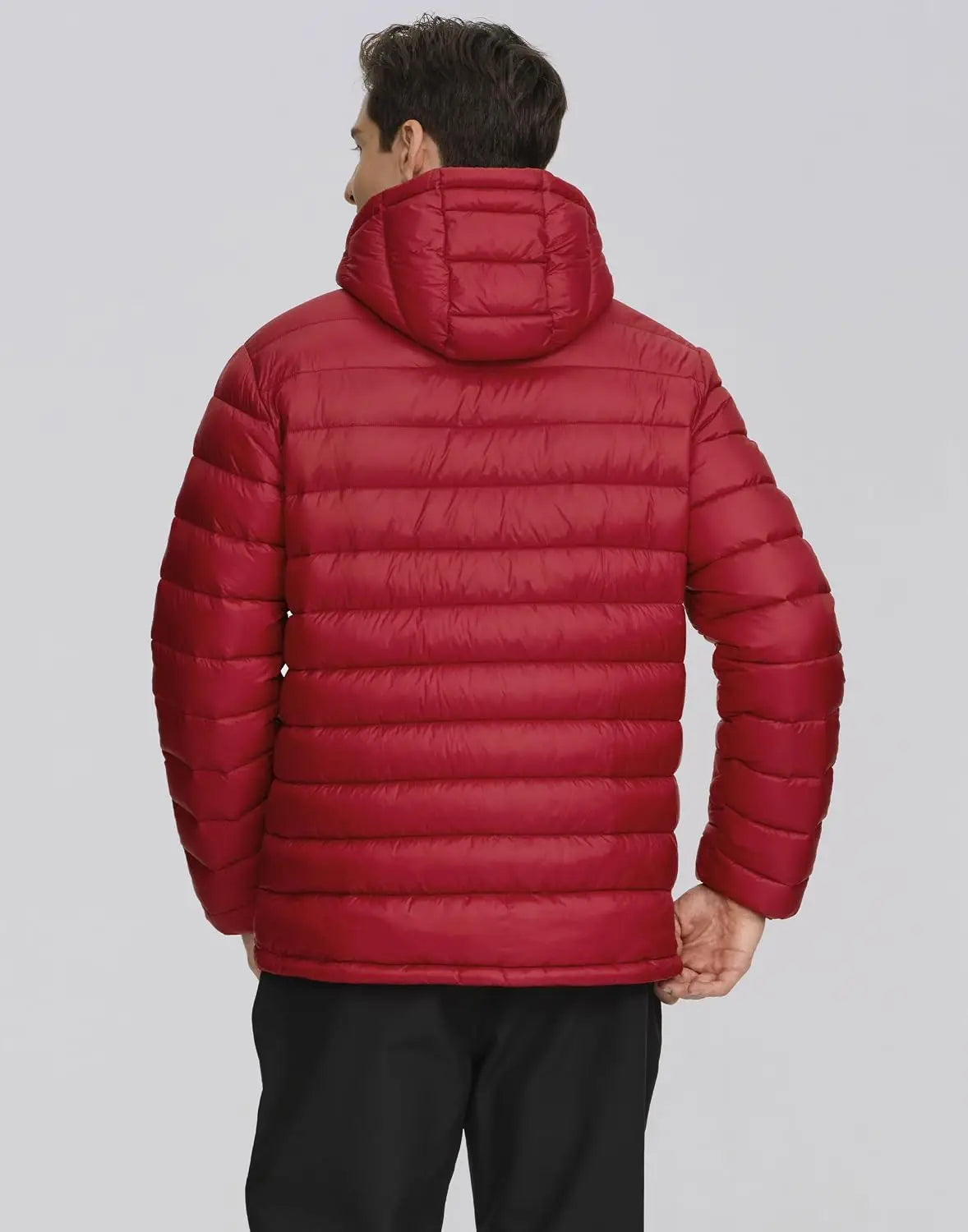 Pioneer Camp Men's Lightweight Hooded Packable Insulated Puffer Jacket for Hiking