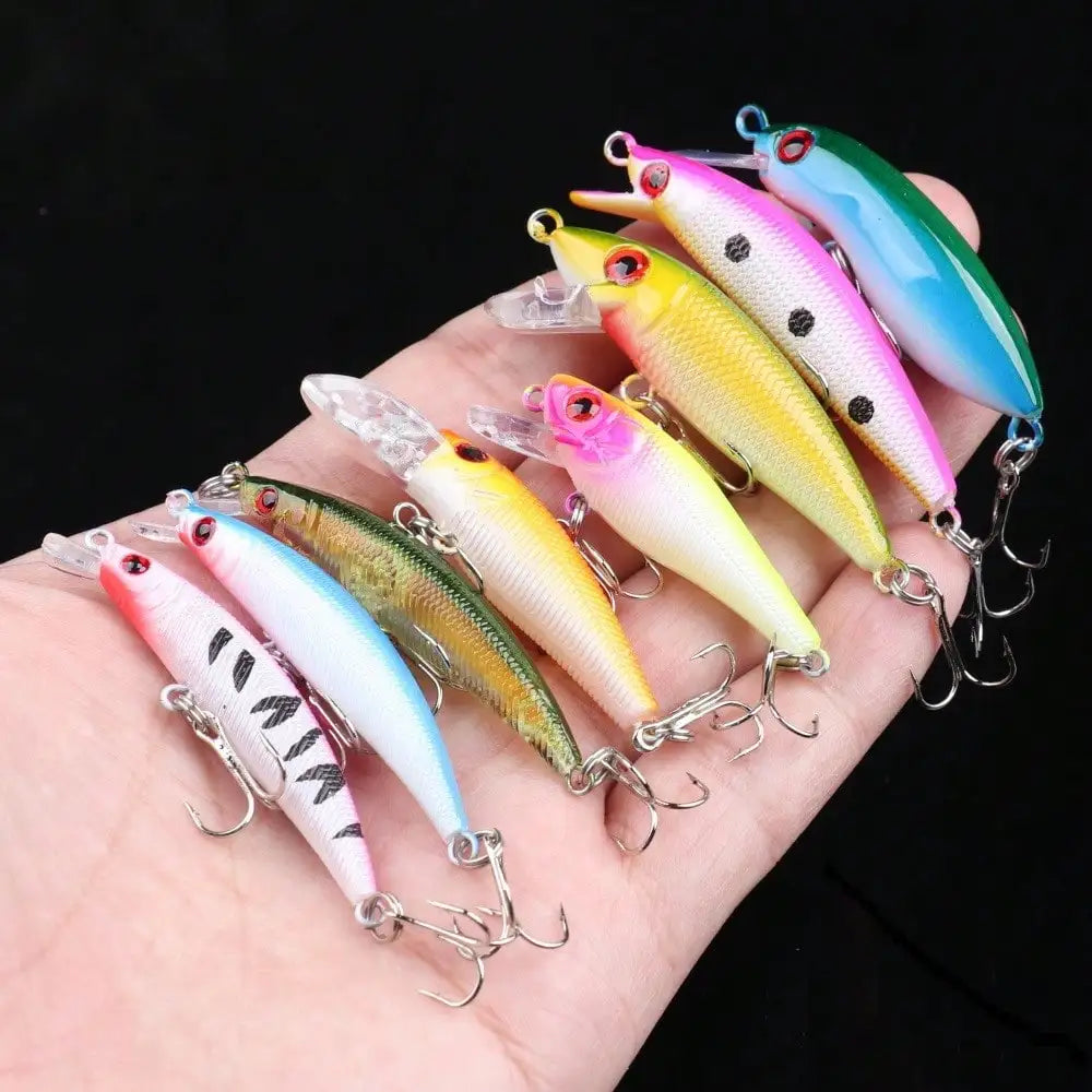 30 Piece Fishing Lure Kit With Popper Crankbait VIB Set